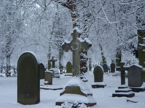 snowy graveyard, Staveley Snowy Graveyard Aesthetic, Graveyard Aesthetic Wallpaper, Gothic Winter Aesthetic, Winter Graveyard, Snowy Cemetery, Snowy Graveyard, Graveyard Aesthetic, Spooky Winter, Matthias Helvar