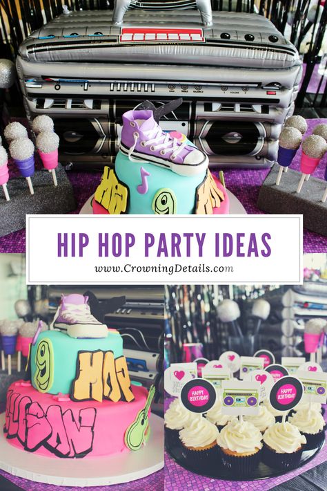 See more of this vintage hip hop party on the blog!  #danceparty #hiphopparty #dancebirthdayparty #80spartyideas #80stheme 2 Legit 2 Quit Birthday Cake, Hip Hop Party Ideas, Hip Hop Birthday Party Ideas, Dance Party Ideas, Hip Hop Party Theme, Dance Party Theme, Hip Hop Birthday Party, Decade Party, 90s Birthday