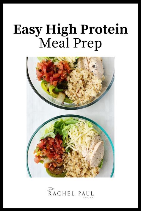 10 Easy High Protein Meal Prep | The College Nutritionist Easy High Protein Meal Prep, Healthy Prepared Meals, Protein Meal Prep, College Nutritionist, Easy High Protein Meals, Chicken Protein, High Protein Meal, High Protein Meal Prep, Raw Spinach