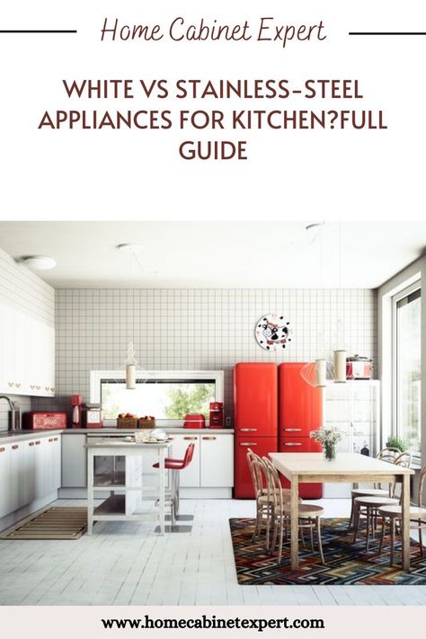 If you have several stainless-steel appliance finishes, you are aware of the advantages and disadvantages of each appliance and are interested in learning what you can do when selecting a new appliance to match the existing ones in the kitchen. White Stainless Steel Appliances, Kitchen White Appliances, Appliance Colors, Appliances For Kitchen, Appliances White, White Appliances, Kitchen Remodel Design, Paint Wall, Advantages And Disadvantages