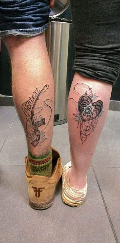 Country Couple Tattoos, Couple Tattoo Heart, Skull Couple Tattoo, Fishing Tattoos, Married Couple Tattoos, Fishing Couples, Couple Tattoos Unique Meaningful, Couple Tattoos Love, Best Couple Tattoos