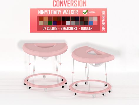 Lana CC Finds Sims 4 Functional Hair Brush, Sims 4 Infant Walker, Sims 4 Infant Toys, Sims 4 Cc High Chair, Sims 4 High Chair Cc, Sims 4 High Chair, Download Sims, Sims Baby, Play Sims 4