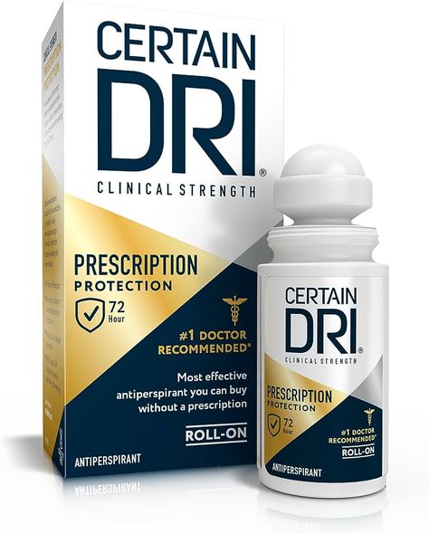 Certain Dri Anti-Perspirant, Roll-On, Pack of 1, 1.2 oz : Amazon.co.uk: Beauty Stop Sweating, Anti Perspirant, Excessive Sweating, Antiperspirant Deodorant, Antiperspirant, 72 Hours, After Shave, Roll On, Peta