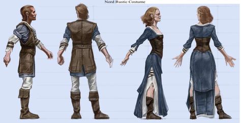 Farmer Clothes Back concept art from The Elder Scrolls V: Skyrim by Adam Adamowicz Skyrim Clothes, Farmer Clothes, Skyrim Concept Art, Adam Adamowicz, Concept Art Character Design, Costume Concepts, Farmer Outfit, Art Character Design, Scifi Fantasy Art