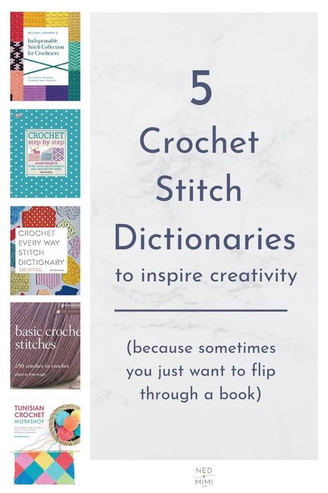 Sometimes you just want to flip through a book right!? Here are my 5 favourite Crochet Stitch Dictionaries to inspire creativity and give you a break from the internet :-) #crochet #crochetbook #crochetstitchdictionary Crochet Gift Patterns Free, Crochet Game, Handmade Gifts For Friends, Step By Step Crochet, Crochet Business, Crochet Blog, Crochet Tutorials, Inspire Creativity, Crochet Design