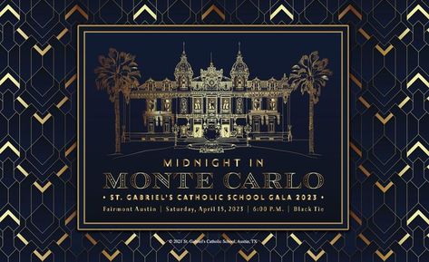 Monte Carlo Party Decorations, Monte Carlo Prom Theme, Senior Banner, Monaco Monte Carlo, Gala Ideas, Gala Outfit, Prom Theme, Catholic School, Casino Night