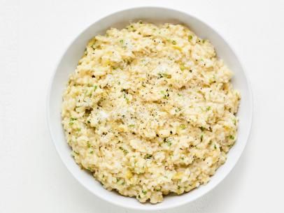 Leek and Parmesan Risotto Recipe | Food Network Kitchen | Food Network Lemon Risotto Recipes, Leek Risotto, Parmesan Risotto, Risotto Recipe, Arborio Rice, Food Network Magazine, Risotto Recipes, Meyer Lemon, Kitchen Food