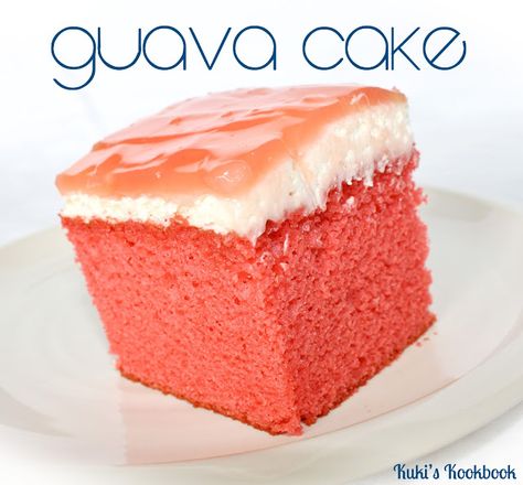 Guava Cake Recipe, Ono Kine Recipes, Guava Cake, Guava Recipes, Hawaiian Desserts, Coconut Dessert, Hawaii Food, Peach Cake, Island Food