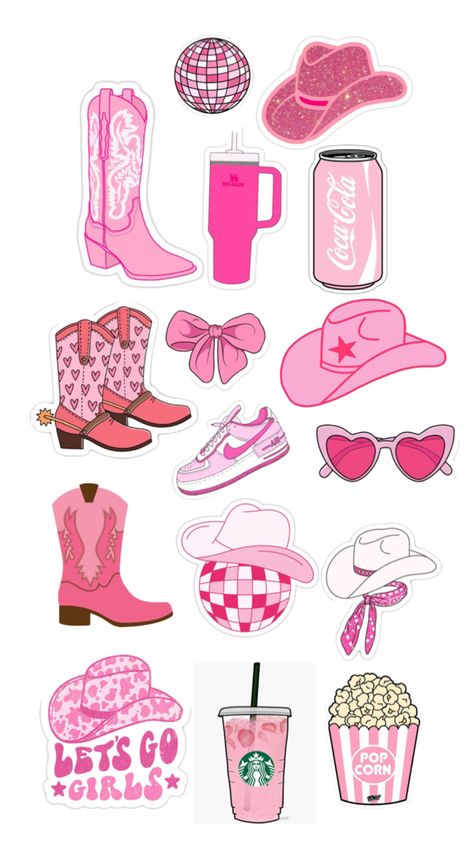 Cowgirl Parties Ideas, Barbie Stickers Printable, Animal Stickers Printable, Butterfly Stickers Printable, Printable Aesthetic Stickers, Birthday Stickers Printable, Coffee Stickers Printable, Stickers Printable Cute, Anime Stickers Printable