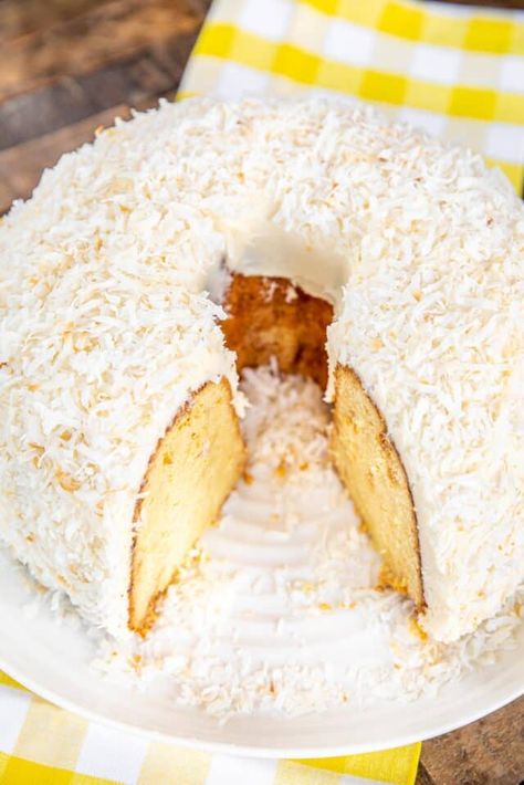 Tom Cruise Cake (White Chocolate Coconut Bunt Cake) - Plain Chicken Doan's Bakery Coconut Cake, White Chocolate Coconut Bundt Cake, Tom Cruise Cake, White Chocolate Coconut Cake, Chocolate Coconut Bundt Cake, Cruise Cake, Coconut Bundt Cake, Bunt Cake Recipe, Cake White Chocolate