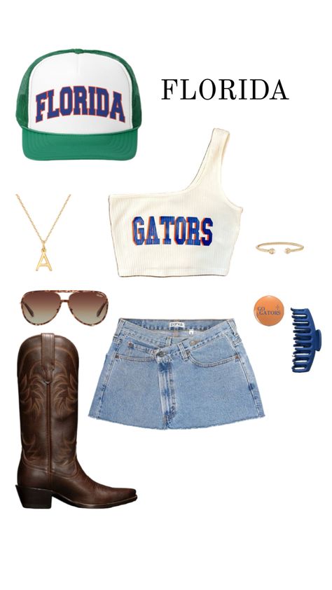 #gameday #gamedayfit #florida College Gameday Outfits, College Gameday, College Fits, Concert Fits, Country Concerts, Gameday Outfit, Florida Gators, College Outfits, Florida