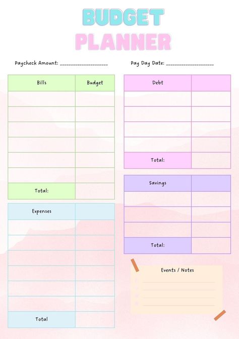 Basic Budget Template | Easy and Simple to Use Budget Planner | A4 | Weekly Planner | Bi-Weekly Planner (Digital) prettyramadanplanner #teacherplanner #freeplannerinserts🏷️ College Student Budget Template, Budget Planner Ideas, College Student Budget, Travel Budget Planner, Financial Budget Planner, Personal Budget Planner, Printable Budget Worksheet, Weekly Budget Template, Money Management Activities