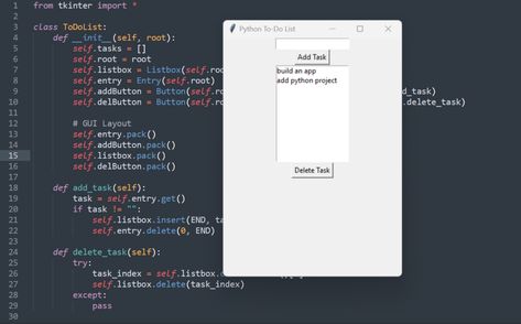 introduction Python, the powerful, easy-to-learn, high-level programming language, is renowned for its simplicity and readability. With a list of applications from web development to data analysis, machine learning, and more, Python is a must-have in your developer toolkit. Today, we’re going to walk you through a simple yet insightful Python project – creating a GUI … Python Project with Source Code: to-do list application Read More » The post Python Project with Sou... Python Projects With Source Code, Python Learning, Coding In Python, Data Science Learning, Science Learning, Build An App, Python Programming, Source Code, Programming Languages