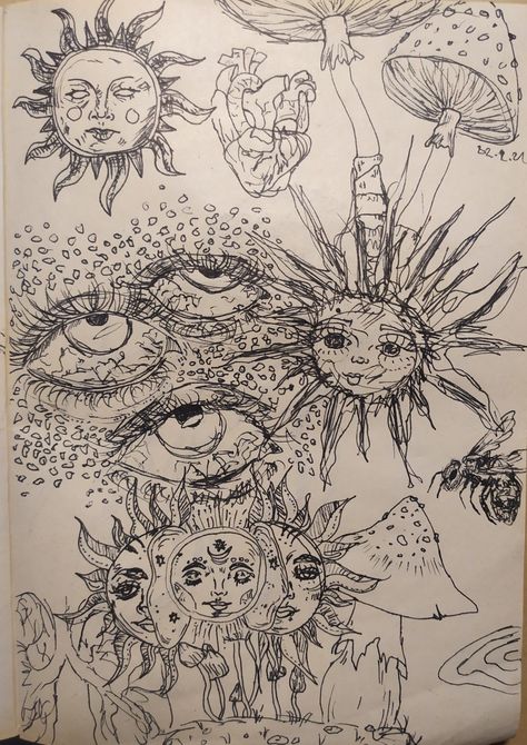 Sun Drawing, Drawing Eyes, Lungs, Bee, Sun, Signs, Drawings