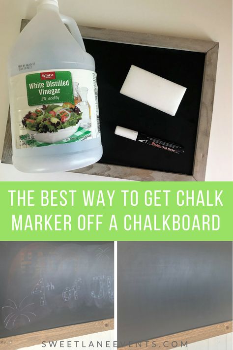 How To Clean Chalkboard, Pantry White, Outdoor Tv Cabinet, Marker Ideas, Outdoor Chalkboard, Chalkboard Vinyl, Chalkboard Markers, Mom Goals, Cleaning Painted Walls