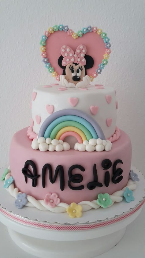 Minnie Maus Torte Mini Maus Cake, Princess Party Cake, Minnie Mouse Birthday Cake, Mickey Mouse Birthday Decorations, Minnie Mouse Birthday Party Decorations, Mouse Birthday Cake, Minnie Mouse Birthday Decorations, Minnie Mouse Birthday Cakes, Mickey Mouse 1st Birthday