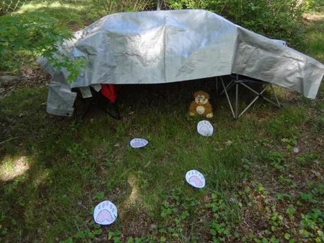 Bear Games For Kids, Bear Hunt Activities, Sensory Stories, Bear Games, Facing Fears, Grandma Camp, Going On A Bear Hunt, Backyard Obstacle Course, Bear Hunt