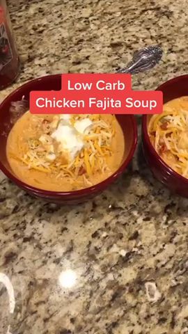 Chicken Fajitas Soup, Fajitas Soup, Taco Soup Low Carb, Kate Higdon, Soup Low Carb, Fajita Soup, Chicken Fajita Soup, Low Carb Diets, Chicken Fajita