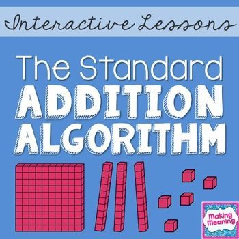 multidigit addition lessons- engaging and interactive lessons for teaching or reviewing the standard algorithm for addition- perfect for RTI in the upper grades! $ Multi Digit Addition, Multi Digit Addition Games, Standard Algorithm Addition, Standard Algorithm Multiplication Anchor, Division Algorithm, Higher Order Thinking Questions, Assessment Checklist, Higher Order Thinking, Interactive Lessons