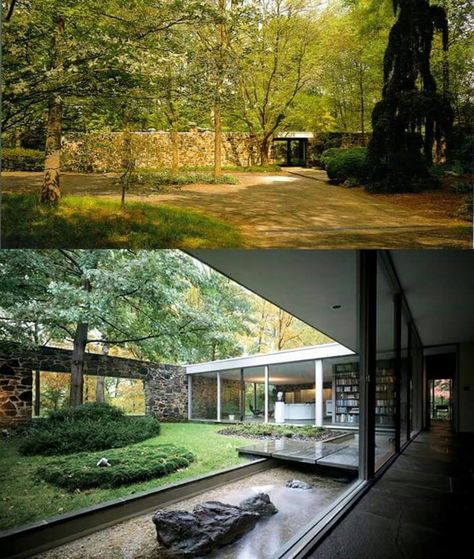 Marcel Breuer | Hooper House | Baltimore, Maryland, USA | 1959 Hooper House, Garden Tools Decor, Narrow House Designs, Modern Residential Architecture, Modernist House, Narrow House, Marcel Breuer, Country Houses, Courtyard House