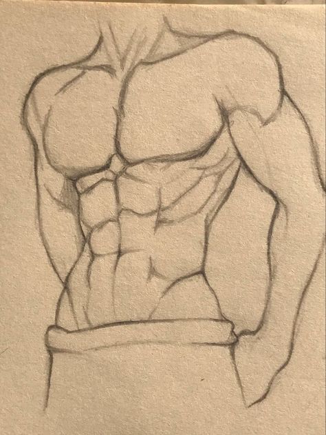 16677461114428822-pin-image Hand-drawn sketch of a muscular male torso showcasing detailed abs and chest muscles. | Sky Rye Design How To Make A Body Sketch, Muscular Body Sketch, Make Anatomy Drawing, Muscular Body Men Drawing, How To Draw Muscular Bodies, Male Anatomy Reference Drawing Tutorials, Man Torso Drawing, Muscular Anatomy Drawing, Body Anatomy Drawing Male