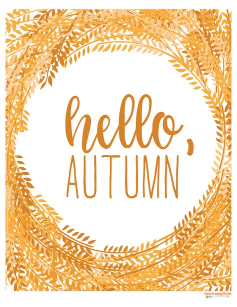 Hello, Autumn Free Printable | 8X10 Printable | Instant Download Hello Autumn Wallpaper, Autumn Text, Welcome Autumn Wallpaper, Hello Fall Printables Free, Hello Fall, My Autumn Leaf Printable, Happy Fall Yall Wallpaper, Free Printable Autumn Wall Art, Fall Decoration