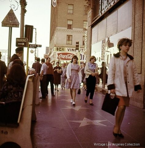 Hollywood and Vine in 1967 at 11:42 AM... Hollywood And Vine, Chinatown Los Angeles, Retro Ephemera, California Hollywood, Los Angeles Aesthetic, Coachella 2017, Ca History, Los Angeles Hollywood, The Kinks