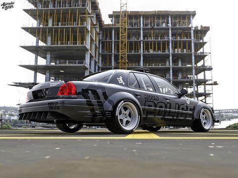 Ford Crown Victoria ‘Hoonicop’ Rendering (Abimelec Design) — StangBangers Ken Blocks, Crown Vic, Mercury Marauder, Types Of Vehicles, Fox Body Mustang, Photography Board, Ken Block, Victoria Police, Ford Crown Victoria