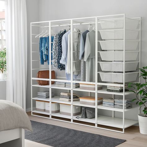 JONAXEL Frame/mesh baskts/clths rl/shlv uts, 78x20 1/8x68 1/8" - IKEA Ikea Jonaxel, Best Closet Systems, Ikea Closet System, Diy Kast, Ivar Regal, Closet Shelf Dividers, Dressing Ikea, Diy Closet System, Bedroom Ikea