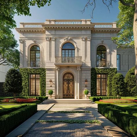 Inside Ray Dalio's Luxurious New York Residence Kendall Jenner House, New Classic Villa, Sophisticated Lifestyle, Home Front Elevation, New York House, Jenner House, Facade Architecture Design, Classic Villa, Classic House Exterior