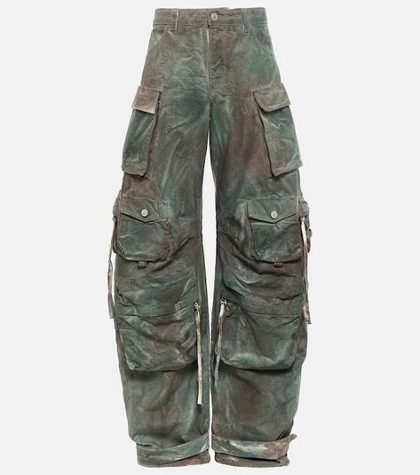 The Attico - Women's Designer Fashion | Mytheresa Denim Pants Outfit Women, Fern Cotton, Canvas Cargo Pants, Chic Cocktail Dress, Denim Cargo Pants, Denim Cargo, Green Cargo Pants, The Attico, Silky Dress