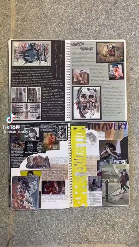 Things To Draw On Sketchbook Cover, A Level Art Layout, Gcse Page Layout, School Folders Aesthetic, Gcse Art Sketchbook Introduction Page, Alevel Art Sketch Book, A Level Art Sketchbook Layout Ideas, Gcse Sketchbook Ideas, Folio Design Ideas