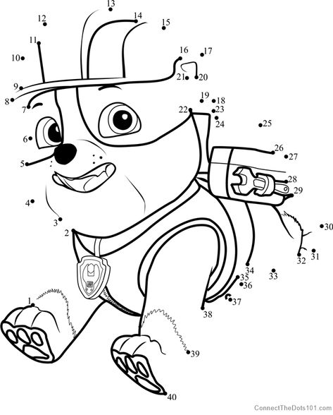 Download or print Rubble dot to dot printable worksheet from Cartoon-Series,PAW-Patrol connect the dots category. Paw Patrol Educational Activities, Paw Patrol Worksheets, Dot To Dot, Paw Patrol Printables, Dot To Dot Puzzles, Dot To Dot Printables, Paw Patrol Coloring, Dot Worksheets, Paw Patrol Coloring Pages