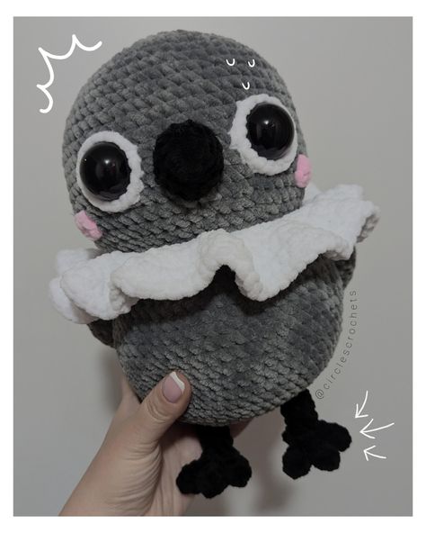 Crow Crochet Pattern, Crow Crochet, Crochet Pattern Amigurumi, Crochet Inspo, Row By Row, Crochet Stuff, Follow My Instagram, Amigurumi Toys, Crochet Patterns Amigurumi