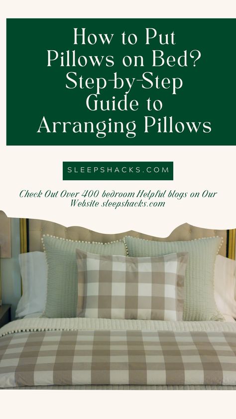 How to Put Pillows on Bed How To Arrange Bed Pillows, How To Place Pillows On Bed, Pillow Placement On Bed, Bedroom Pillows Arrangement, Throw Pillow Arrangement, Bed Pillow Arrangement, Pillows On Bed, Red Sheets, Bed Steps