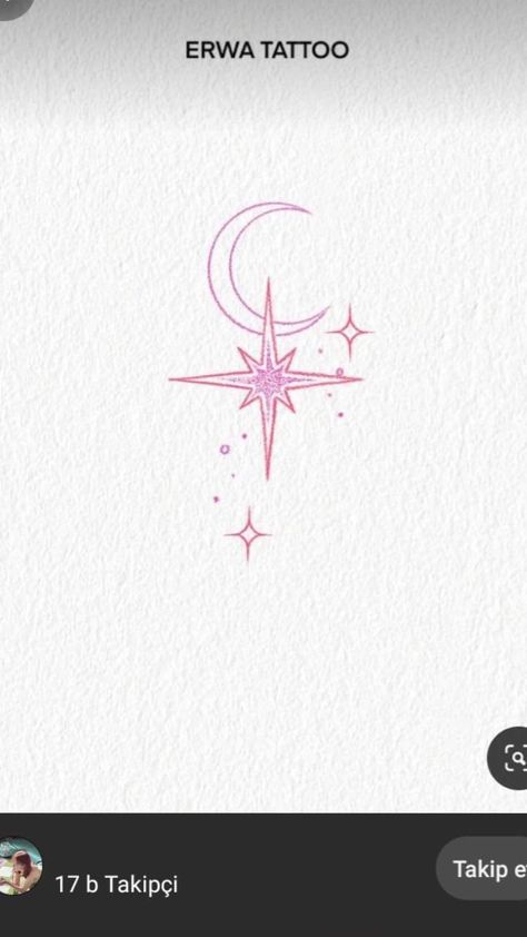 Small Moon And Star Tattoo, Astro Tattoo, Tat Ideas, Star Tattoos, Small Tattoo, Small Tattoos, Tatting, Tattoo Ideas, Piercings