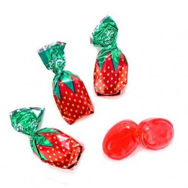 Strawberry Hard Candy, Strawberry Bon Bons, Candy Strawberry, Tv Set Up, Jolly Ranchers Candy, Bulk Candy Store, Candy Buffet Wedding, Strawberry Delight, Strawberry Candy