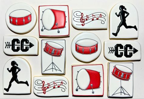 Marching Band Cookies, Drum Cookies, Icing Cookies, Marching Band, Percussion, Sugar Cookies, Band