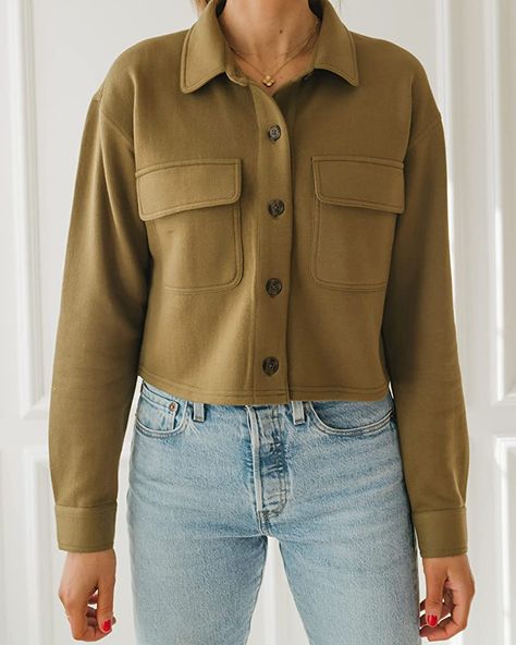 Cropped Jackets For Women, Cropped Shacket, Shacket Outfit, Fashion Jackson, The Drop, Amazon Com, Knit Crop, Crop Jacket, Sweater Weather