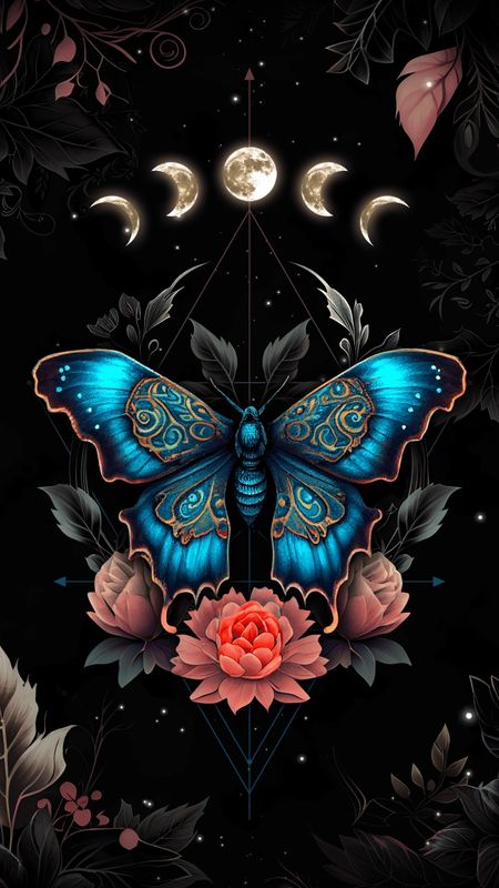 Luna Moth Background, Witchy Aesthetic Background, Witchy Butterfly Tattoo, Witchy Art Painting, Moth Wallpaper Aesthetic, Witchy Wallpaper Aesthetic, Moth Background, Witchy Images, Witchy Butterfly