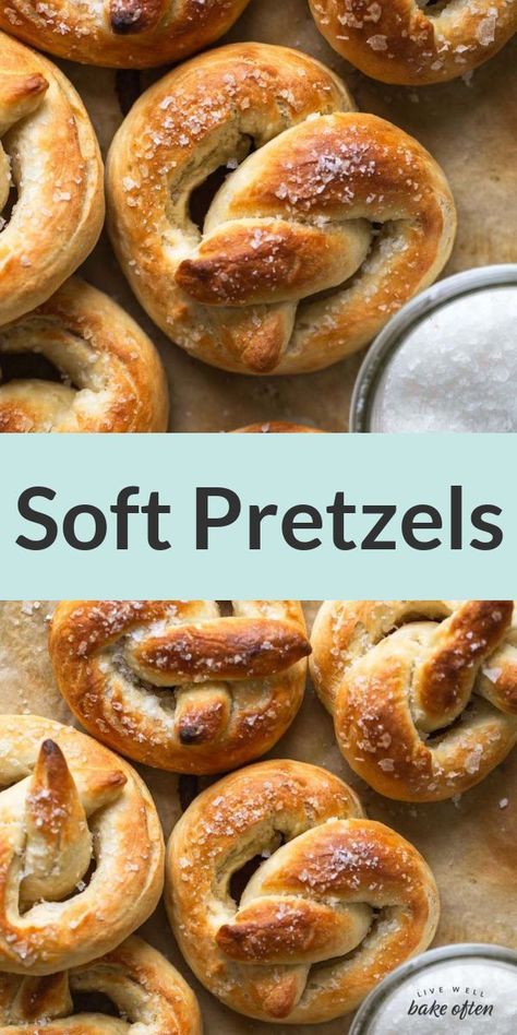 Bake Pretzels, Live Well Bake Often, Savory Bread Recipe, Baked Pretzels, Pretzel Recipe, Soft Pretzel Recipe, Dessert From Scratch, Baking Soda Bath, Homemade Pretzels