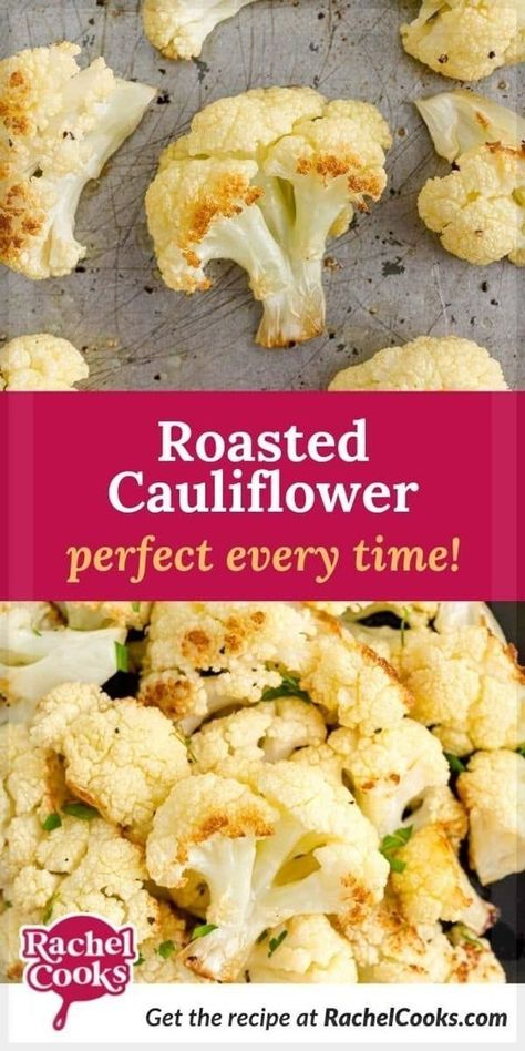 Looking for a new way to cook vegetables? Roasted cauliflower is good for you, easy to make, and tastes delicious. Learn how to roast cauliflower here! Roasting brings out so much flavor in the cauliflower. You’ll never go back to steamed or boiled cauliflower. Roasting vegetables is an easy process and usually requires just a few simple ingredients. Try this for dinner tonight! How To Use Cauliflower, Different Ways To Cook Cauliflower, Tri Colored Cauliflower Recipes, Roasted Cauliflower Bites, Boiled Cauliflower Recipes, How To Roast Cauliflower In The Oven, How To Roast Cauliflower, Cauliflower In Oven, Boiled Cauliflower