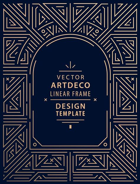 Art Deco Packaging Design, Art Deco Ornaments, Art Deco Pattern Geometric Design, Modern Art Deco Graphic Design, Modern Border Design, Art Deco Presentation, Border Illustrations, Art Deco Book Cover, Frame Graphic Design