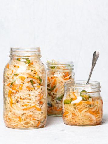 This Quick Curtido (Salvadoran Cabbage Slaw) is made with cabbage, carrots, onion, oregano, vinegar and salt. Refreshing, crunchy and completely […] The post Quick Curtido (Salvadoran Cabbage Slaw) appeared first on Sandra Valvassori. Canned Cabbage Slaw, Cabbage Vinegar Salad, Vinegar Cabbage, Curtido Recipe, Oregano Recipes, Lunch Bowl Recipe, Cabbage Slaw Recipes, Carrot Slaw, Keto Sides