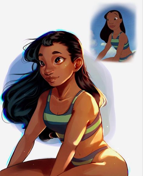 Drawing Animation, Lilo And Stitch Drawings, Disney Art Drawings, Cute Sketches, Different Art Styles, Pinturas Disney, Disney Aesthetic, Princess Art, Disney Studios