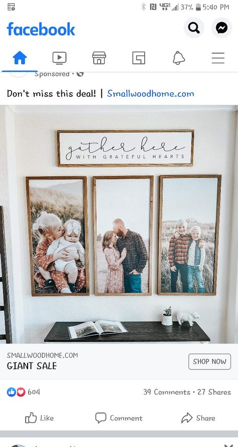 Mix Tile Photo Wall Ideas, Dining Room Picture Wall, Small Wood Pictures, Photo Wall Design, Family Pictures On Wall, Family Gallery Wall, Painting Teacher, Photo Wall Display, Large Family Photos