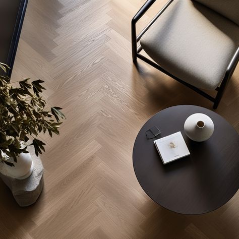 Bauhaus Interior Design, Bauhaus Interior, Herringbone Flooring, Oak Interior, Herringbone Floor, Working Space, Coworking Space, Space Planning, Hotel Room