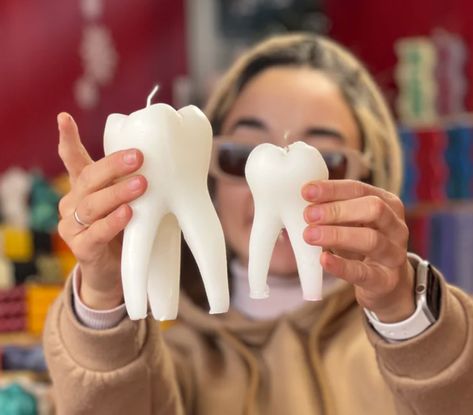 weirdly shaped MOLAR candle Dental Student, Gifts For Dentist, Sense Of Humor, Unusual Gifts, The Shape, Novelty Gifts, Sense, Blog Posts, Wax