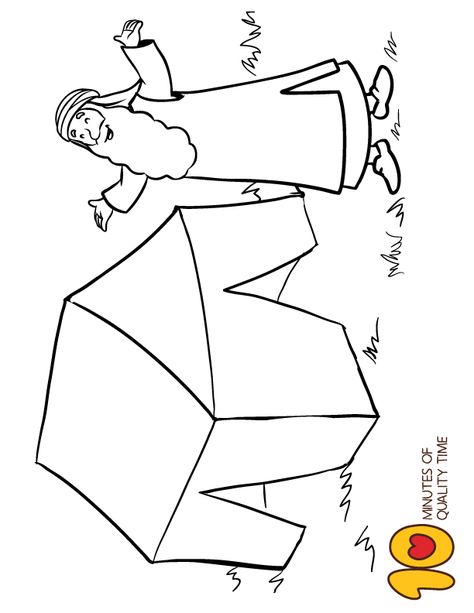 Abraham Coloring Page, Elisha And The Shunammite Woman, Abraham Bible Crafts, Abraham In The Bible, Abraham Bible, Bible Activity Sheets, Childrens Bible Activities, Tent Craft, Father Abraham