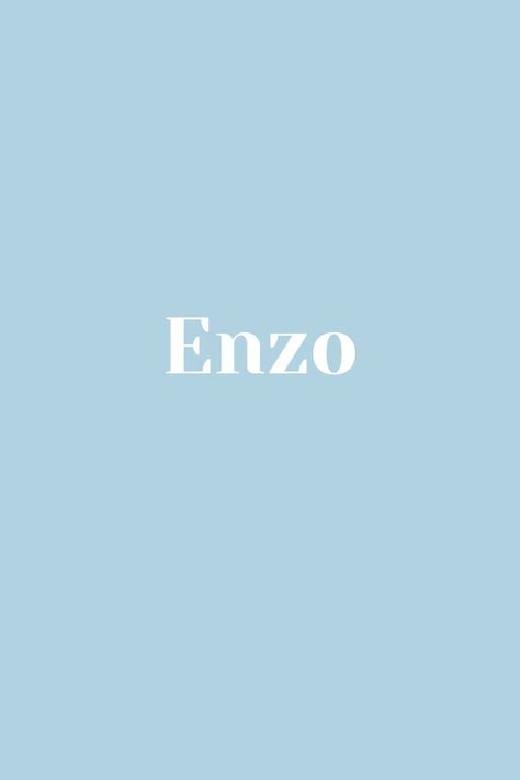 Enzo Name, Unique Names, Baby Name, Baby Names, It Cast